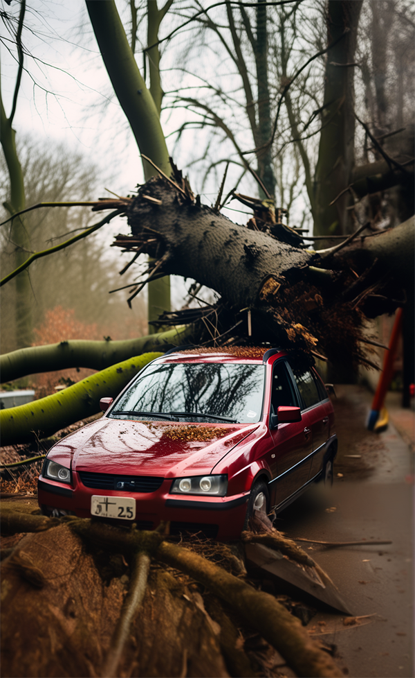 Экспертиза по оценке ущерба автомобилю от падения дерева, схода снега, затопления в Санкт-Петербурге (СПб)